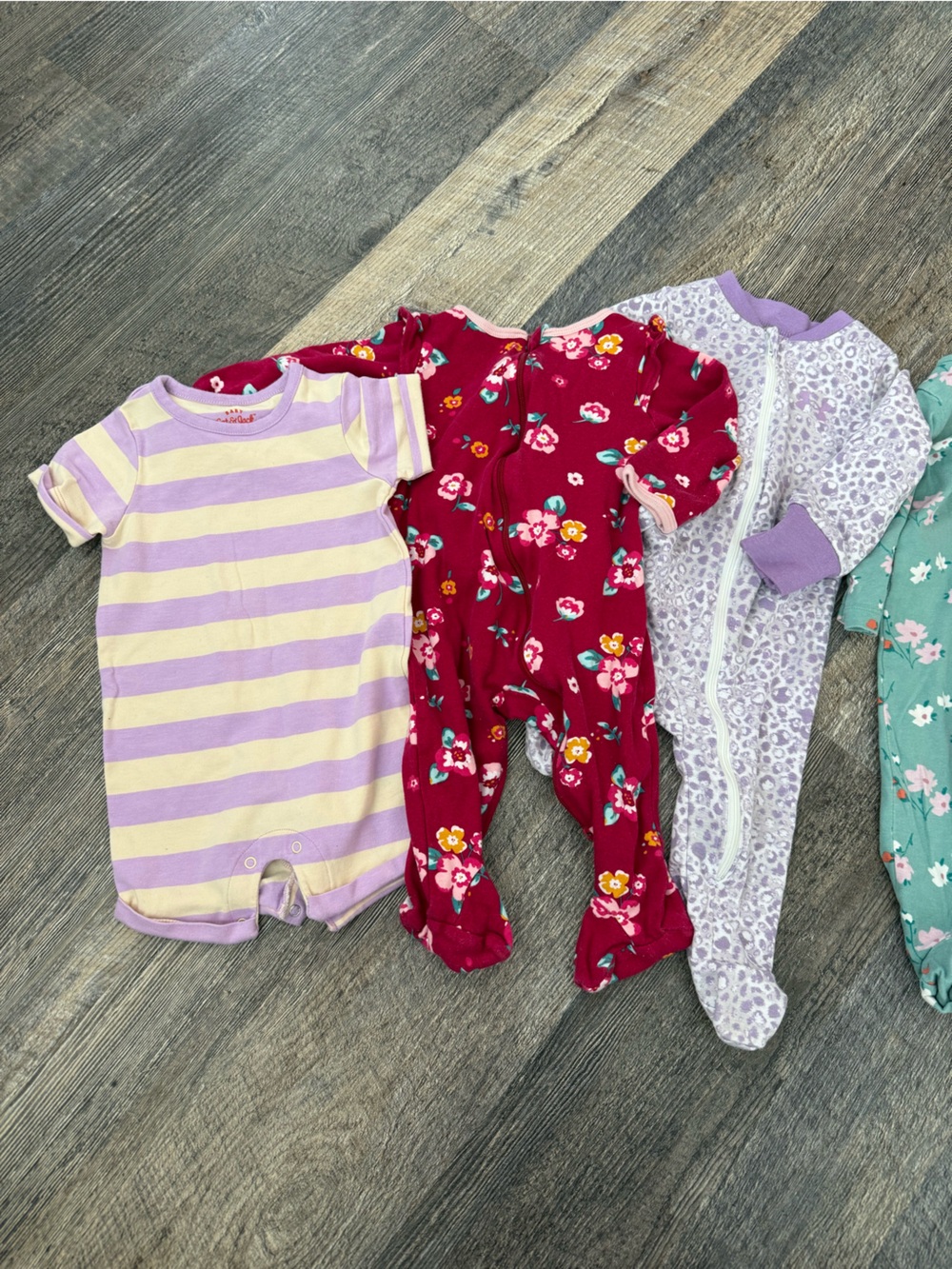 Infant Girl Clothing Lot Size 6-9 Months Sleepers Outfit Onesie